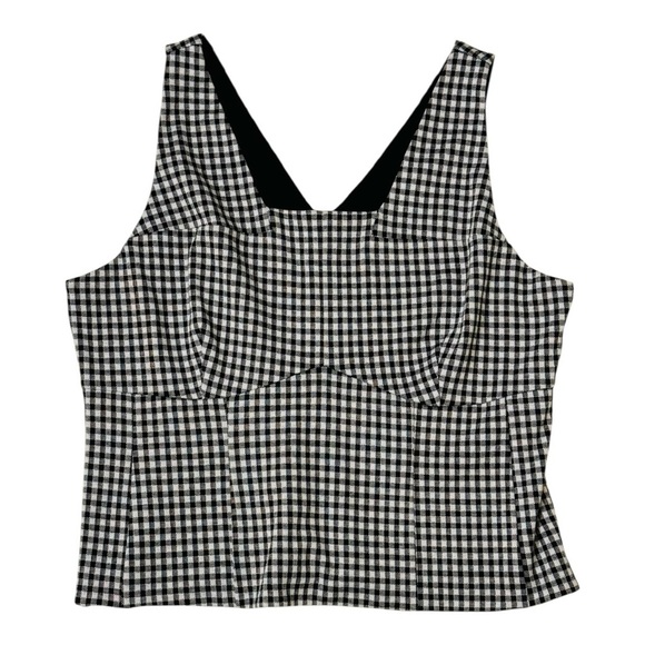 CAbi Tops - CAbi Black and White Checkered Sleeveless Top